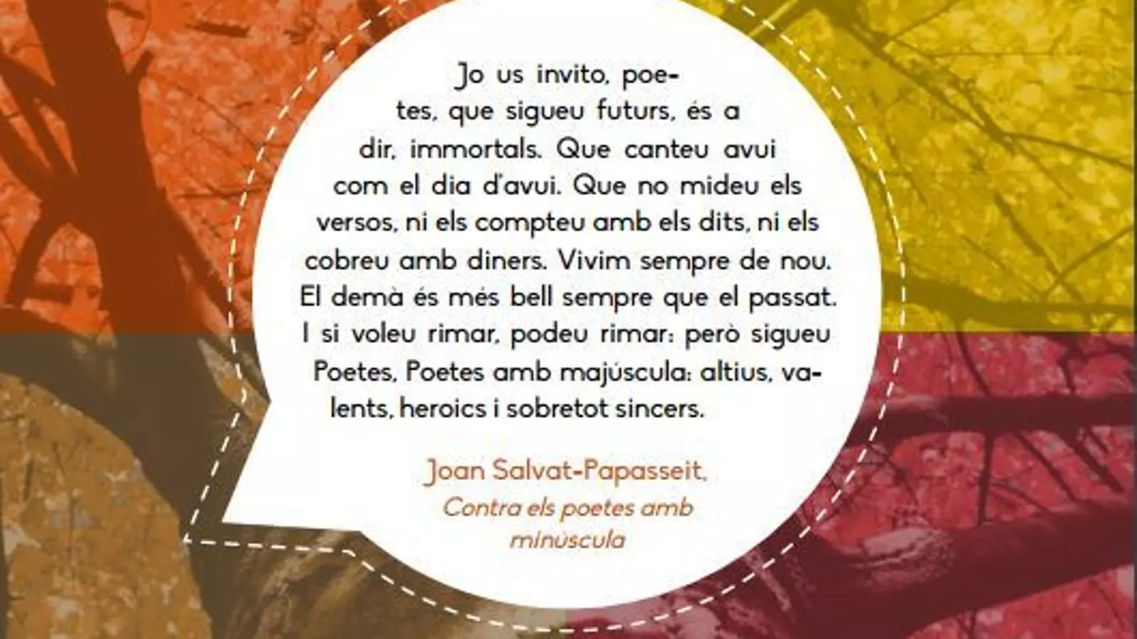 Portada del programa del cicle Tardor Poètica a Manacor.