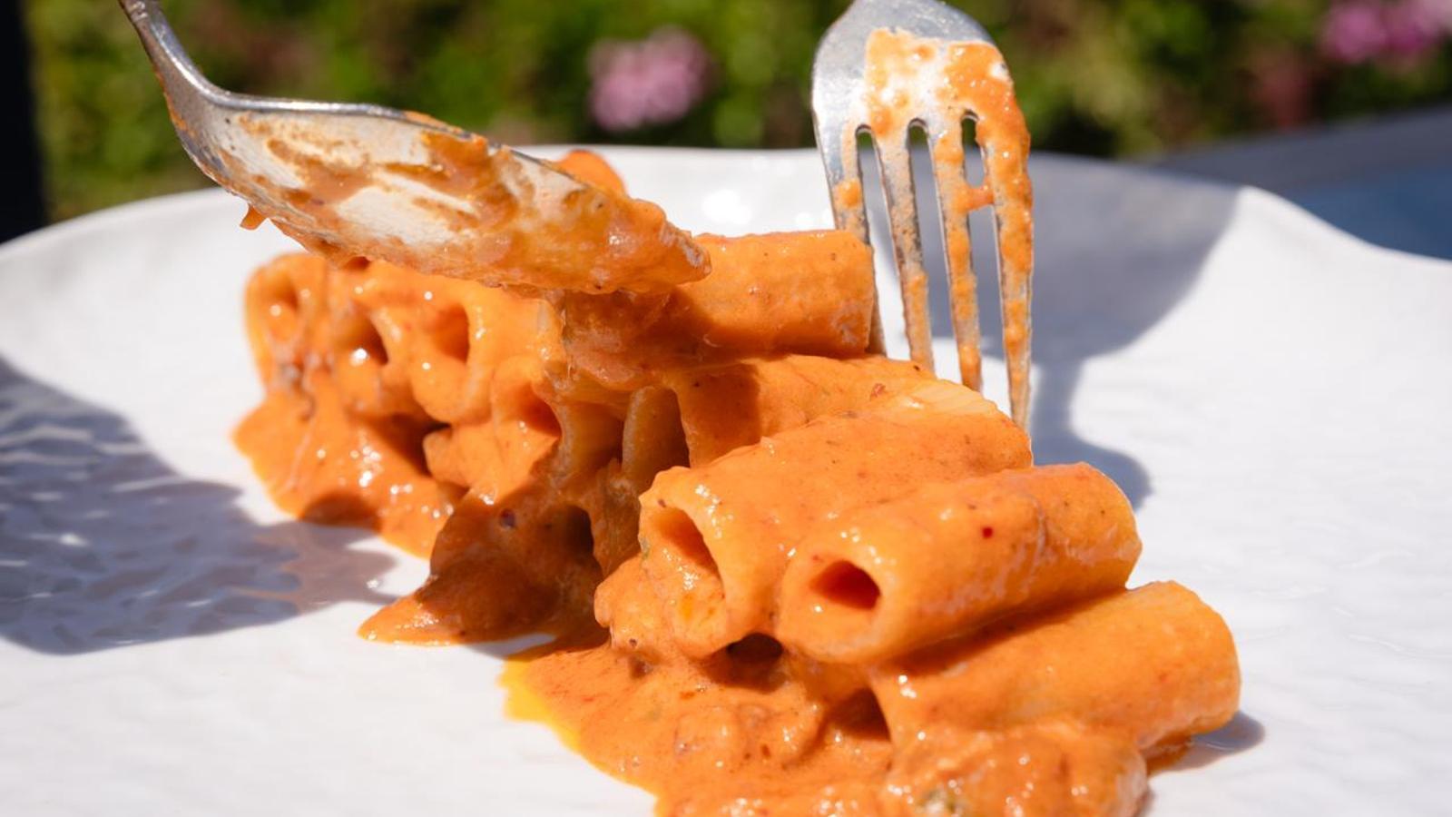 The rigatonis, the dish that Jaume Subirós began to prepare at Almadrava in the summer of 1982