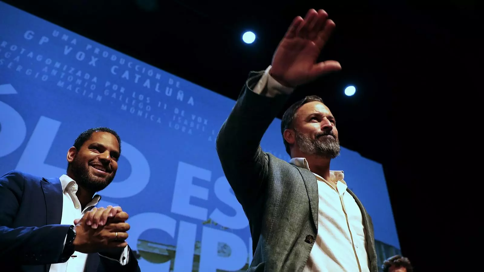 Santiago Abascal i Ignacio Garriga aquest dimecres a Cornellà