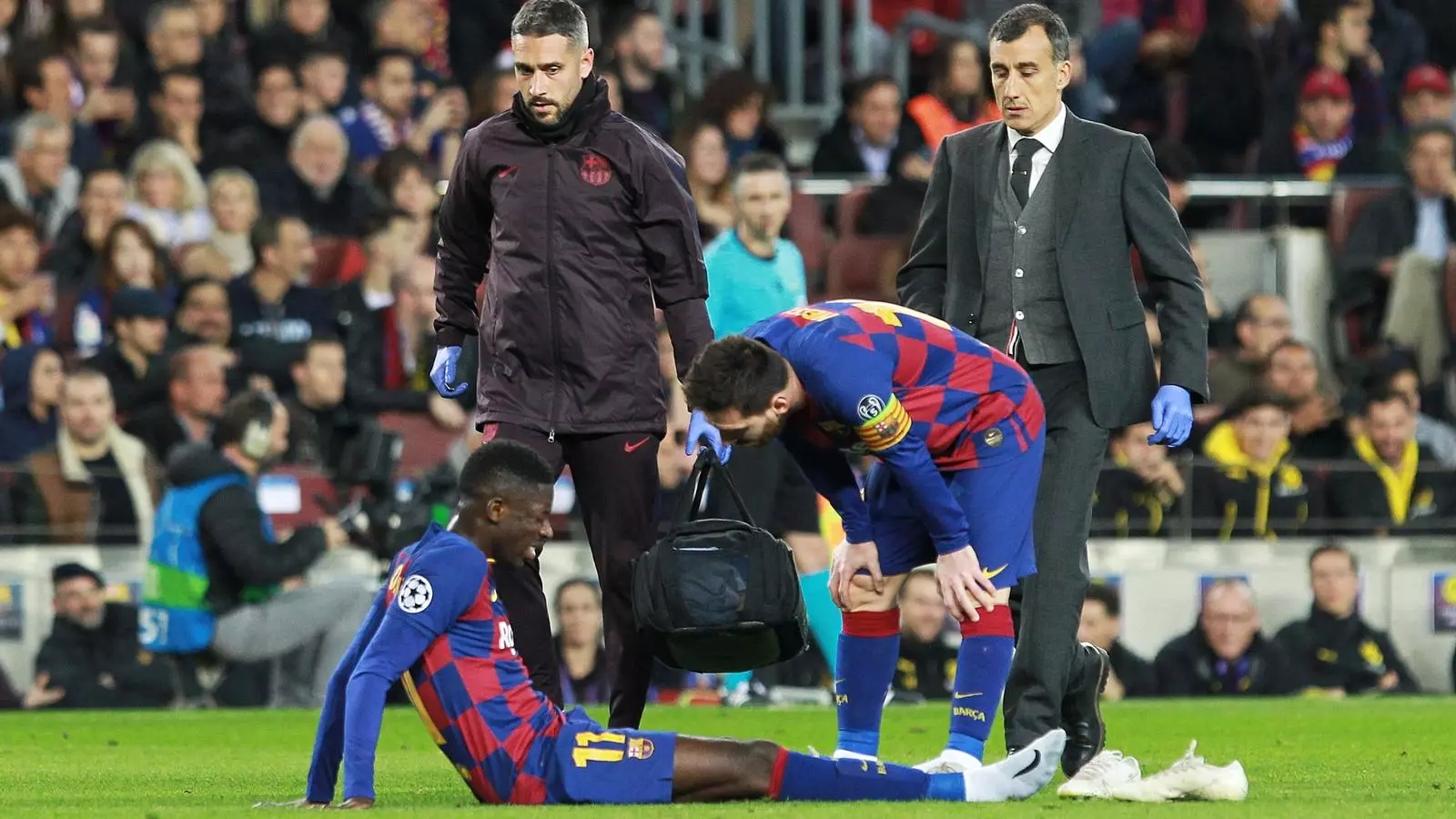 Ousmane Dembélé i Leo Messi