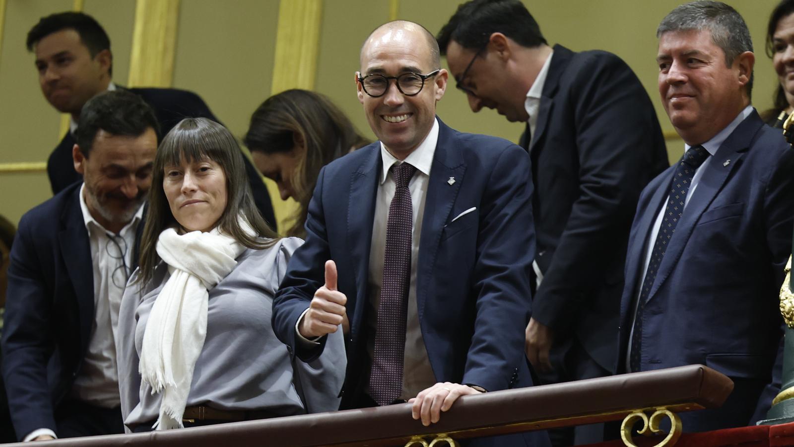 Óscar Portas, president del Consell de Formentera, celebrant la votació el dijous al Congrés dels Diputats.