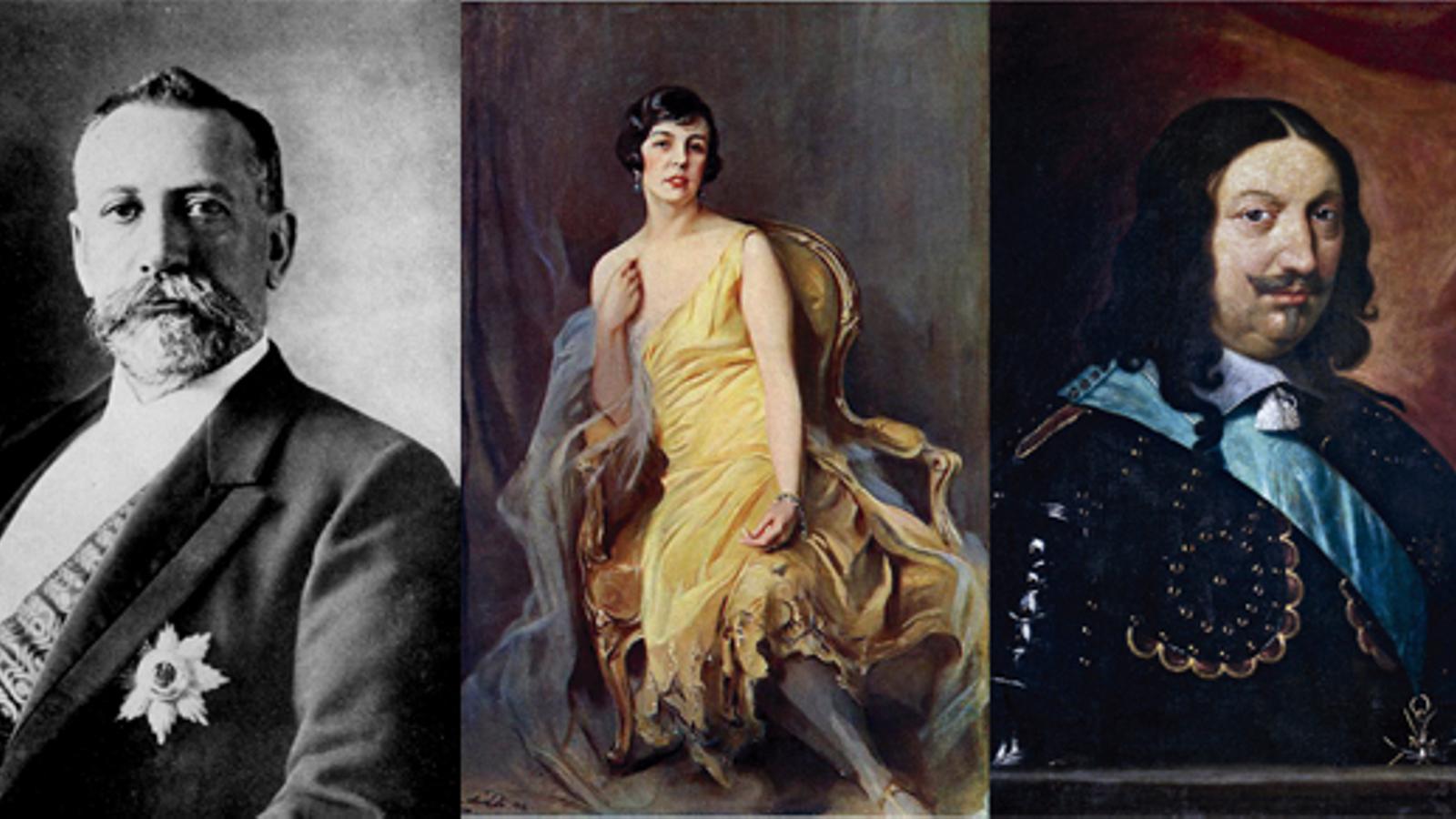 Honorato II, Carlota de Mónaco y Alberto I de Mónaco.