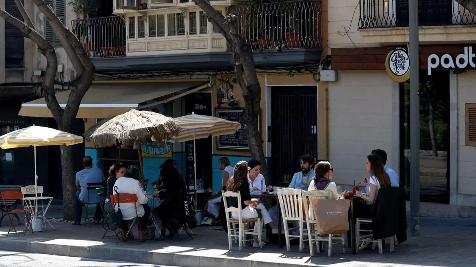 Terrassa d'un bar de Palma.