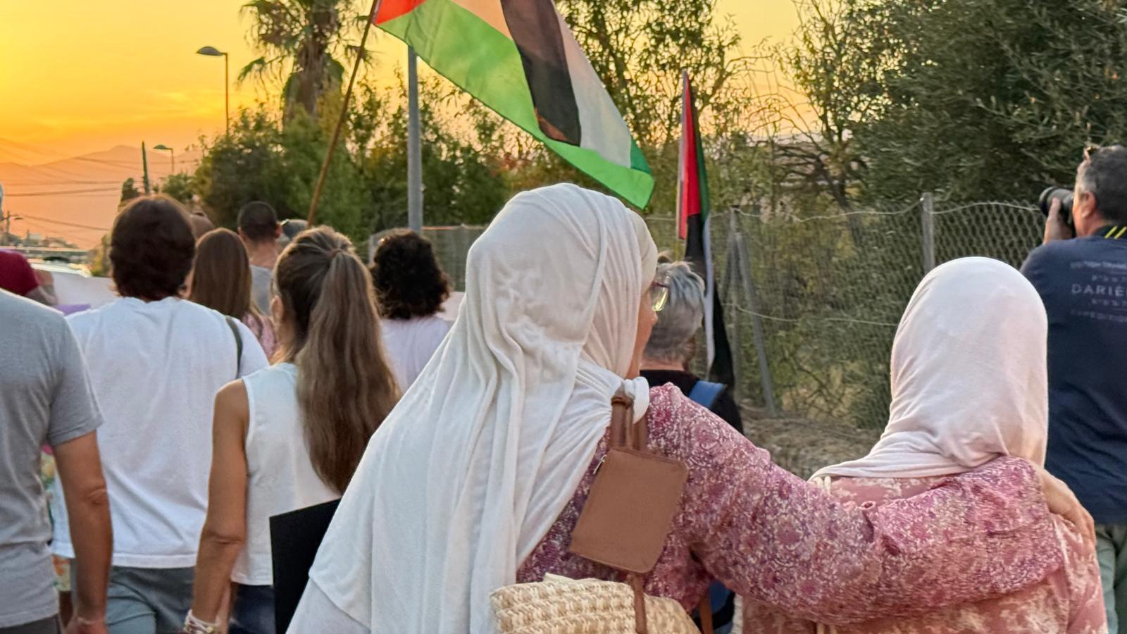 Image of a march for Palestine in Mallorca