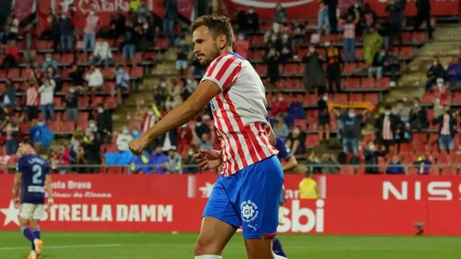 Cristhian Stuani, celebrant el gol del triomf