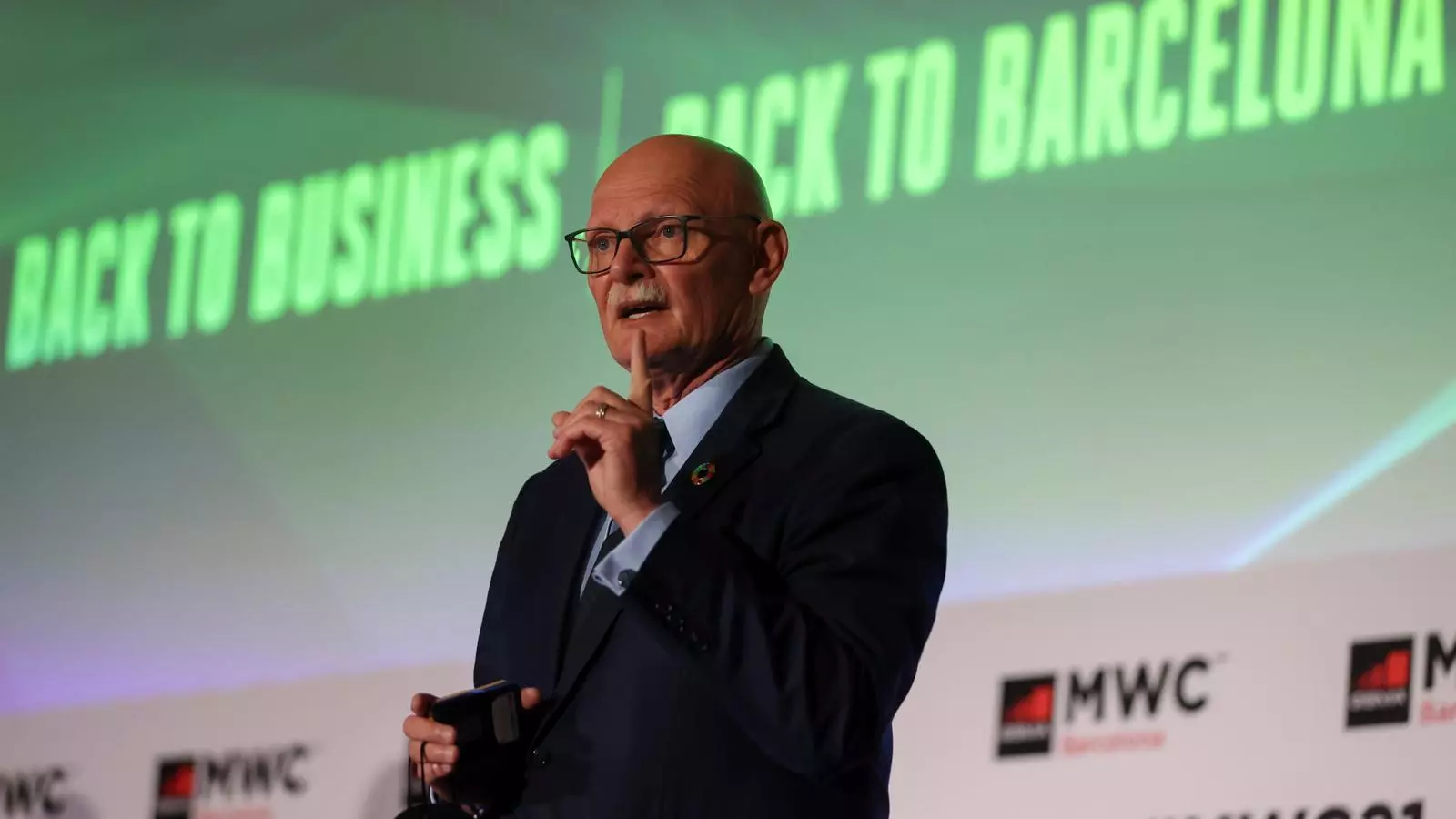 John Hoffman a la presentació del Mobile World Congress del 2021