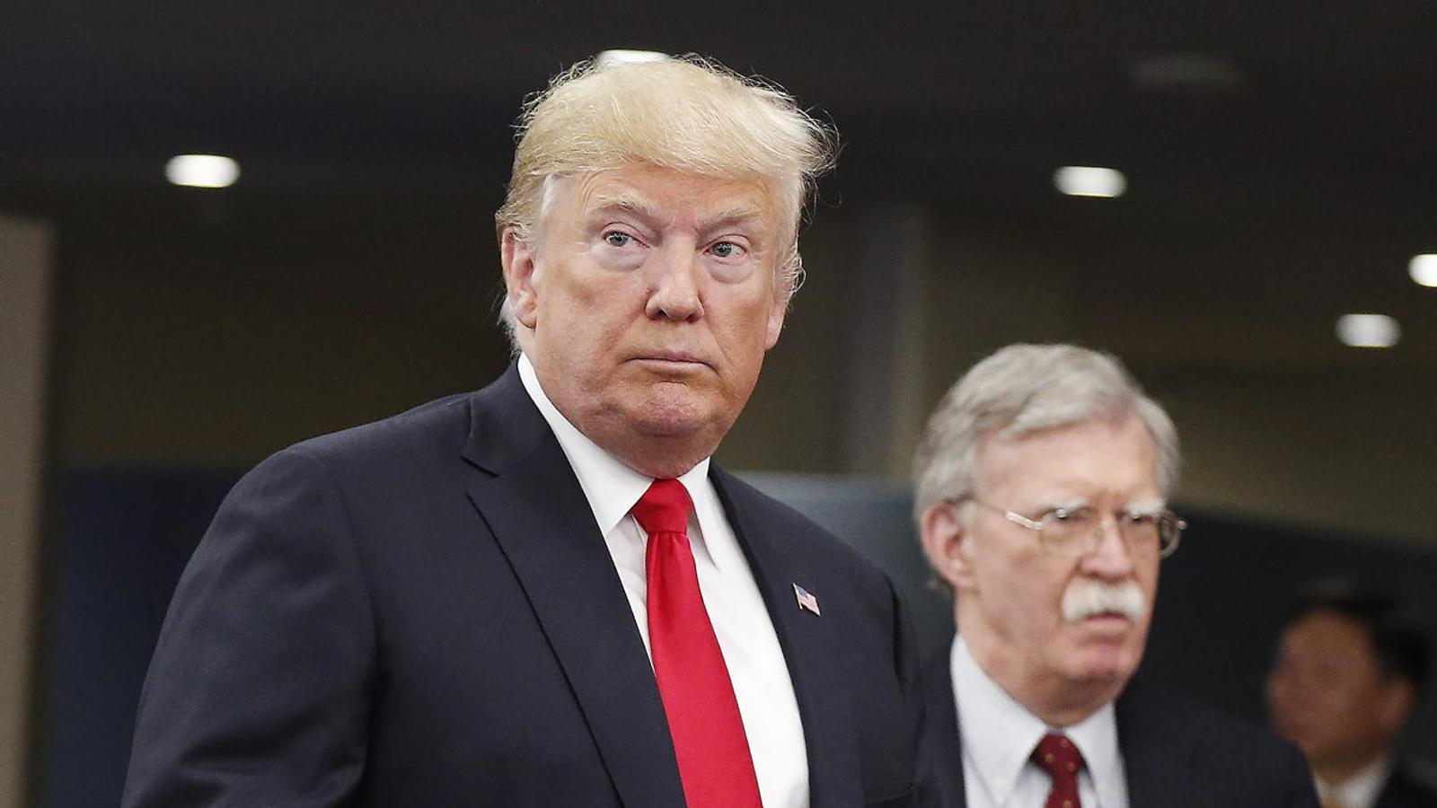 Donald Trump with his former National Security Advisor, John Bolton, in a file image. Bolton reveals inside details of the Trump administration in a book.