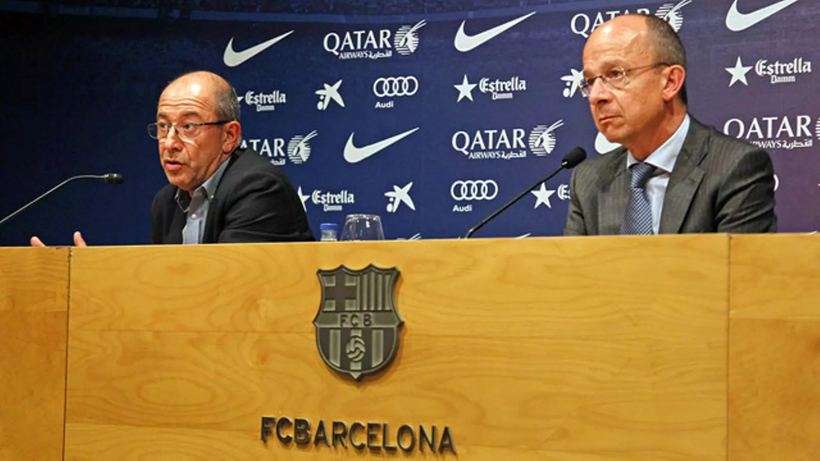 Manel Arroyo i Jordi Cardoner, a la roda de premsa / MIGUEL RUIZ / FC BARCELONA