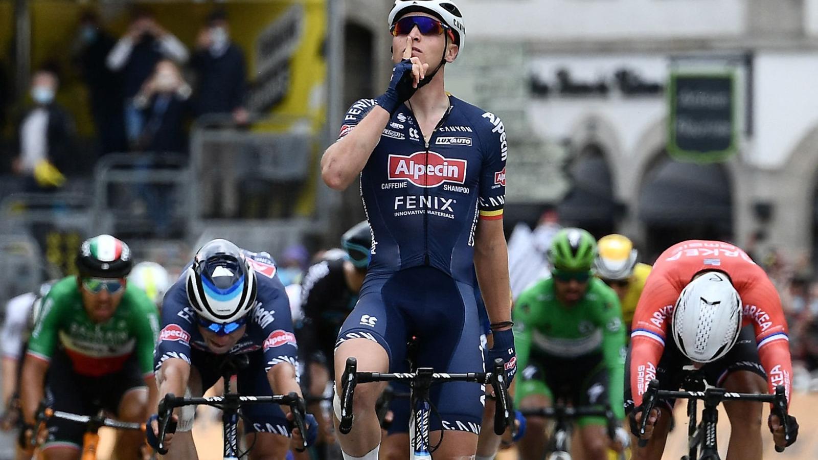 Tim Merlier, winner of the third stage of the Tour.