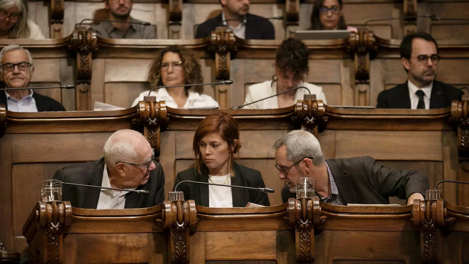 El grup municipal d'ERC al ple de Barcelona en una imatge d'arxiu