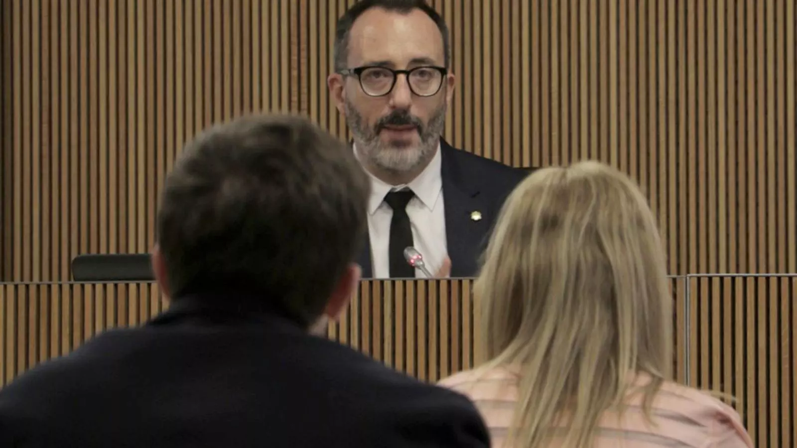 El ministre Víctor Filloy, aquest dimarts al Consell General. / E. C. (ANA)