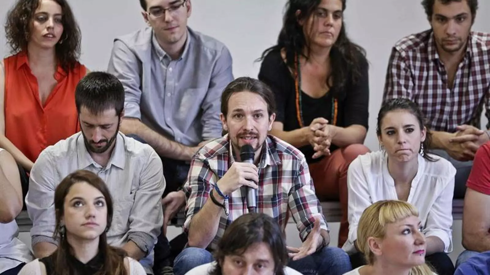 Pablo Iglesias durant la presentació, aquest dijous a Madrid, de la Ruta del canvi / EFE