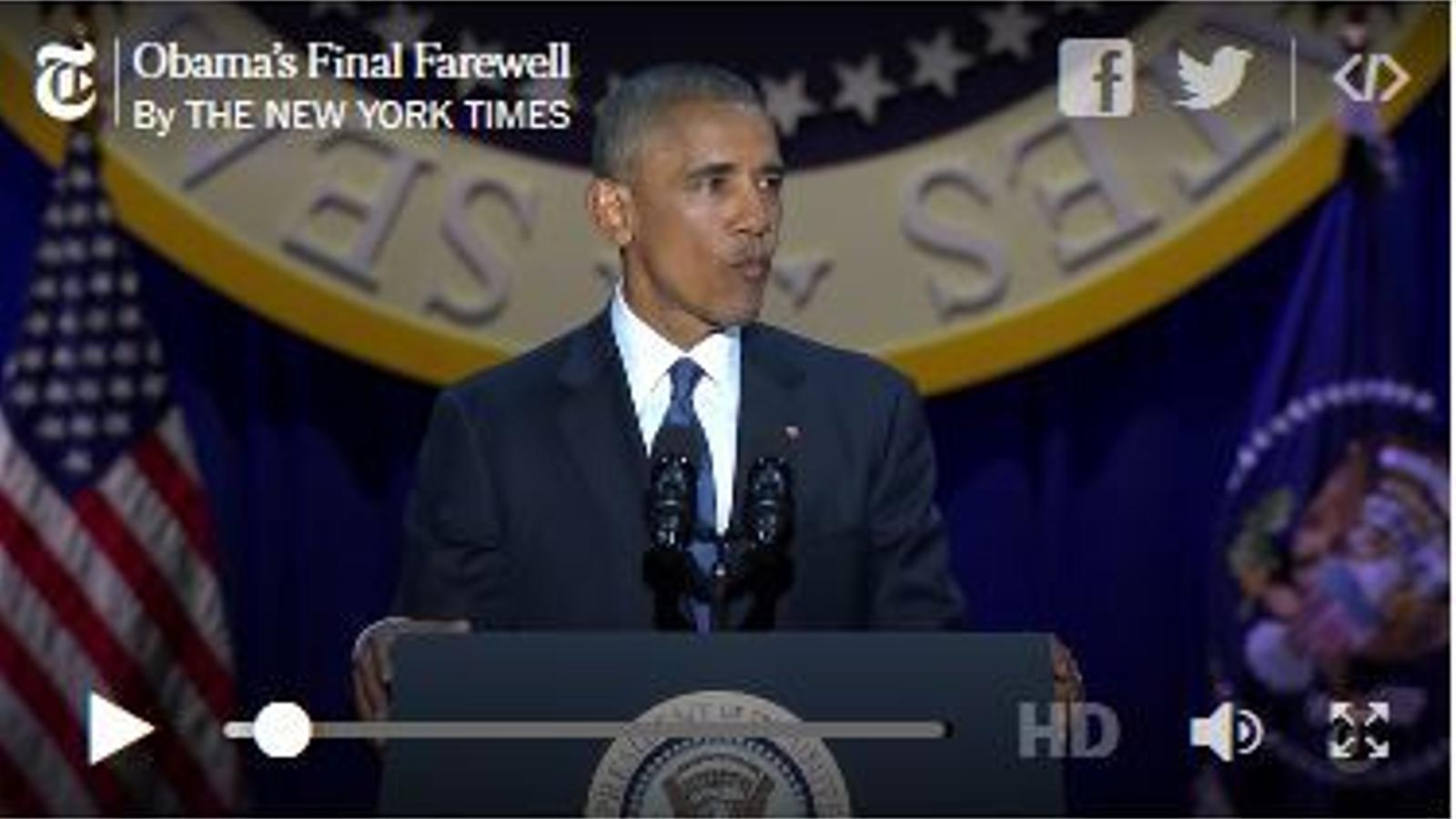Les millors frases del discurs de comiat d'Obama