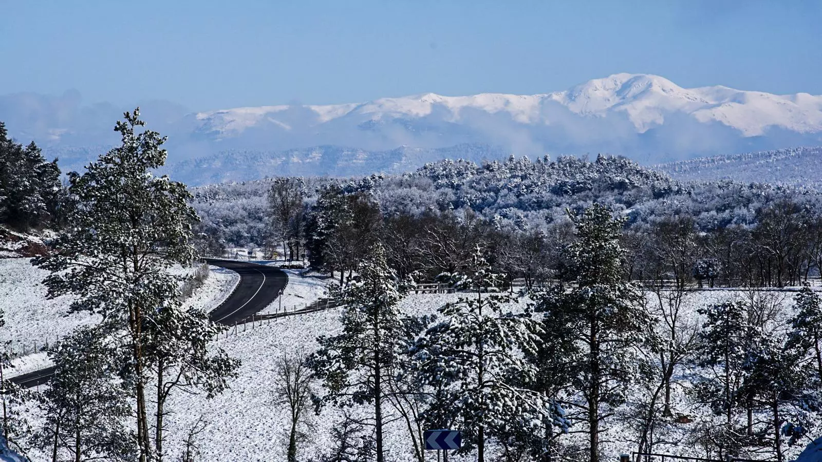 Paisatge nevado al Lluçanès
