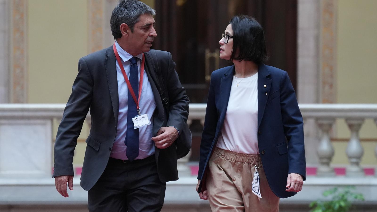 Parlon y Trapero llegando este miércoles al Parlament.