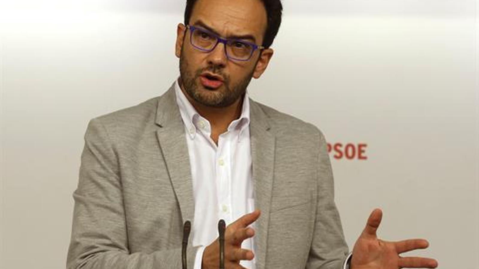 El portaveu del PSOE al Congrés, Antonio Hernando.