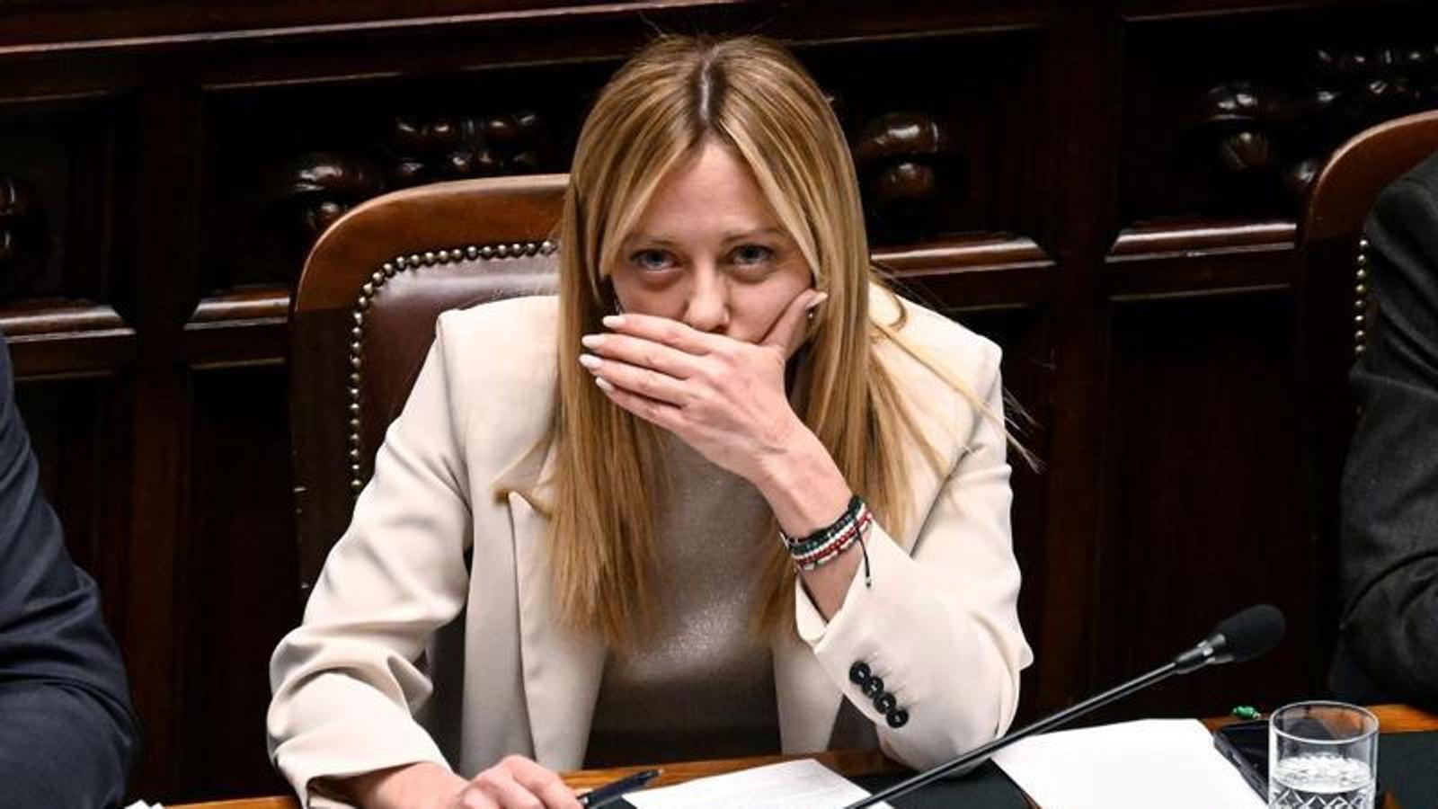 La primera ministra italiana, Giorgia Meloni, l'11 de març de 2026 a la Cambra dels Diputats.
