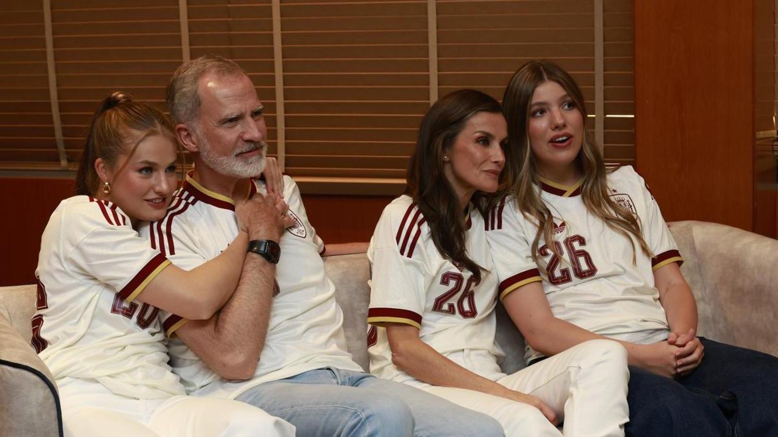 La familia real viendo el partido Francia-España del Mundial 2026.