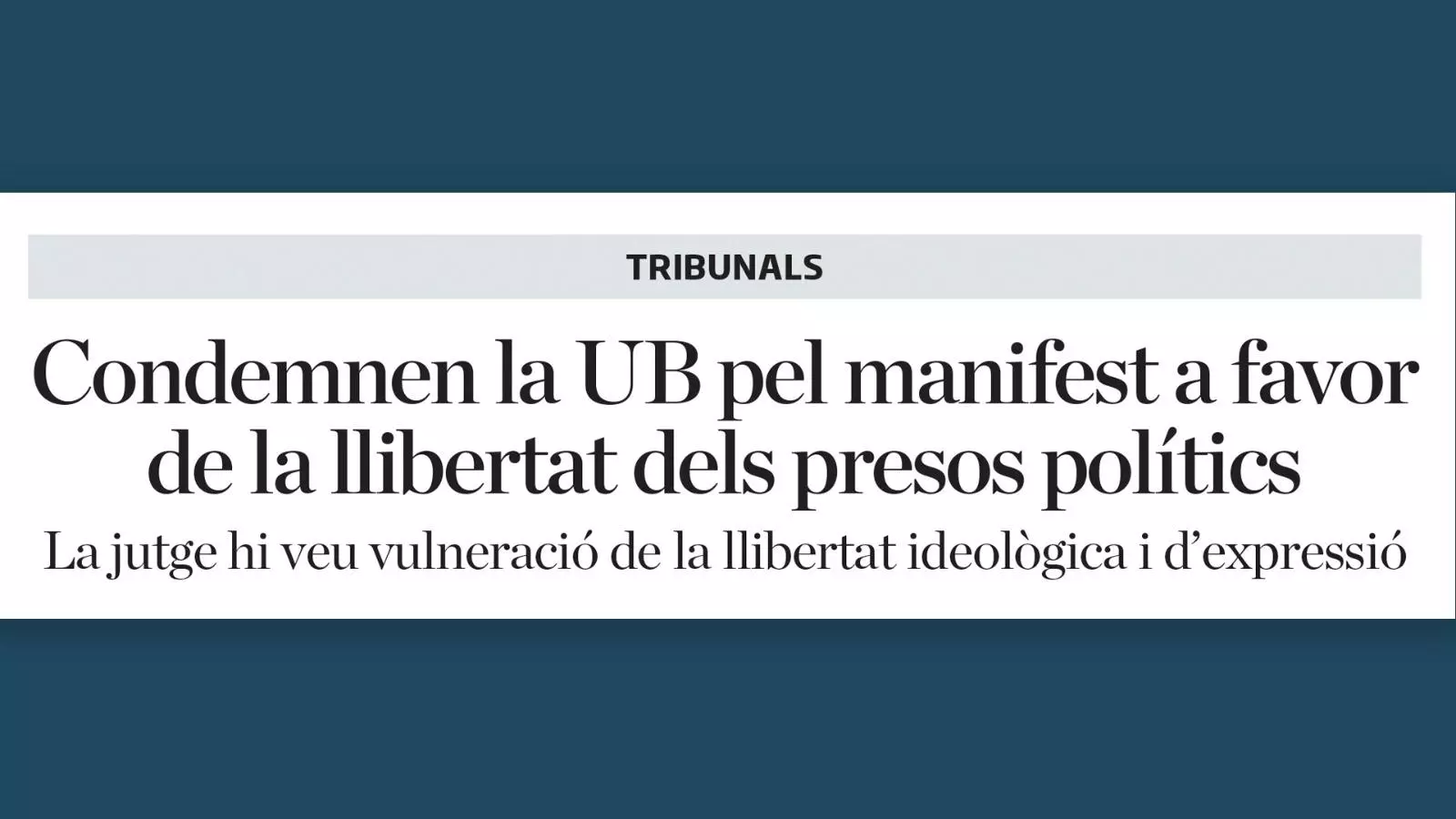 L'anàlisi d'Antoni Bassas: 'Justícia espanyola i neutralitat universitària'