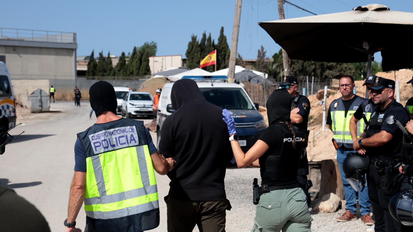One of those arrested in the Son Banya police operation.