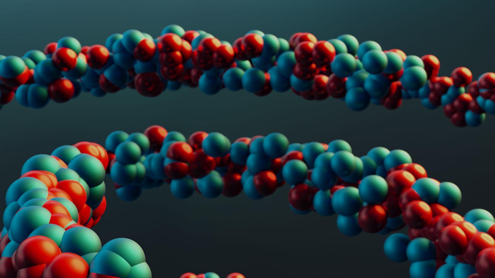 Model molecular en una imatge d'arxiu.
