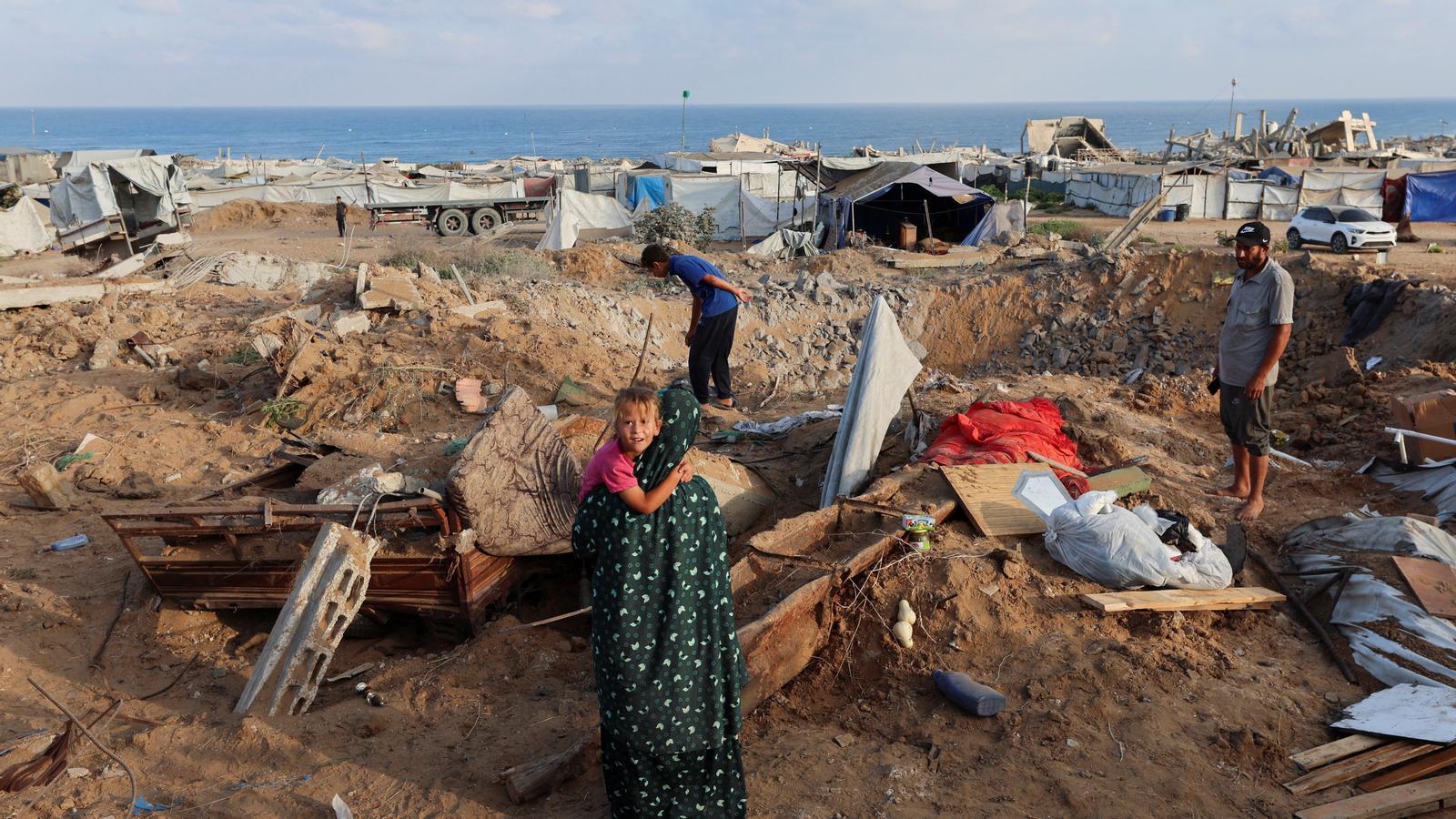 A refugee camp in Gaza City attacked by the Israeli army on June 24.