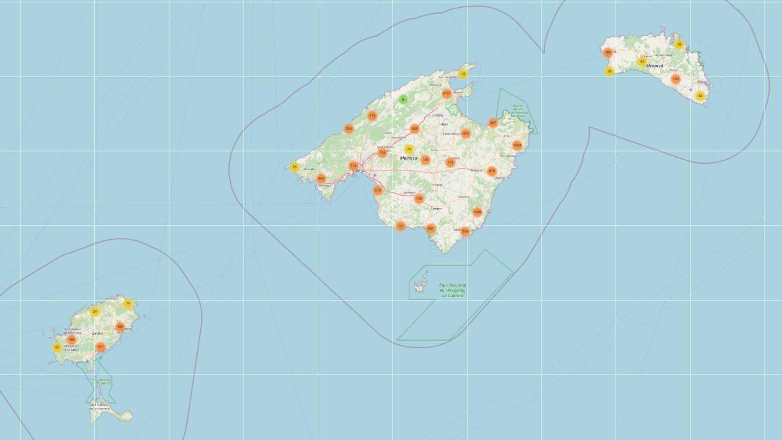 El mapa de pisos de alquiler turístico ilegal