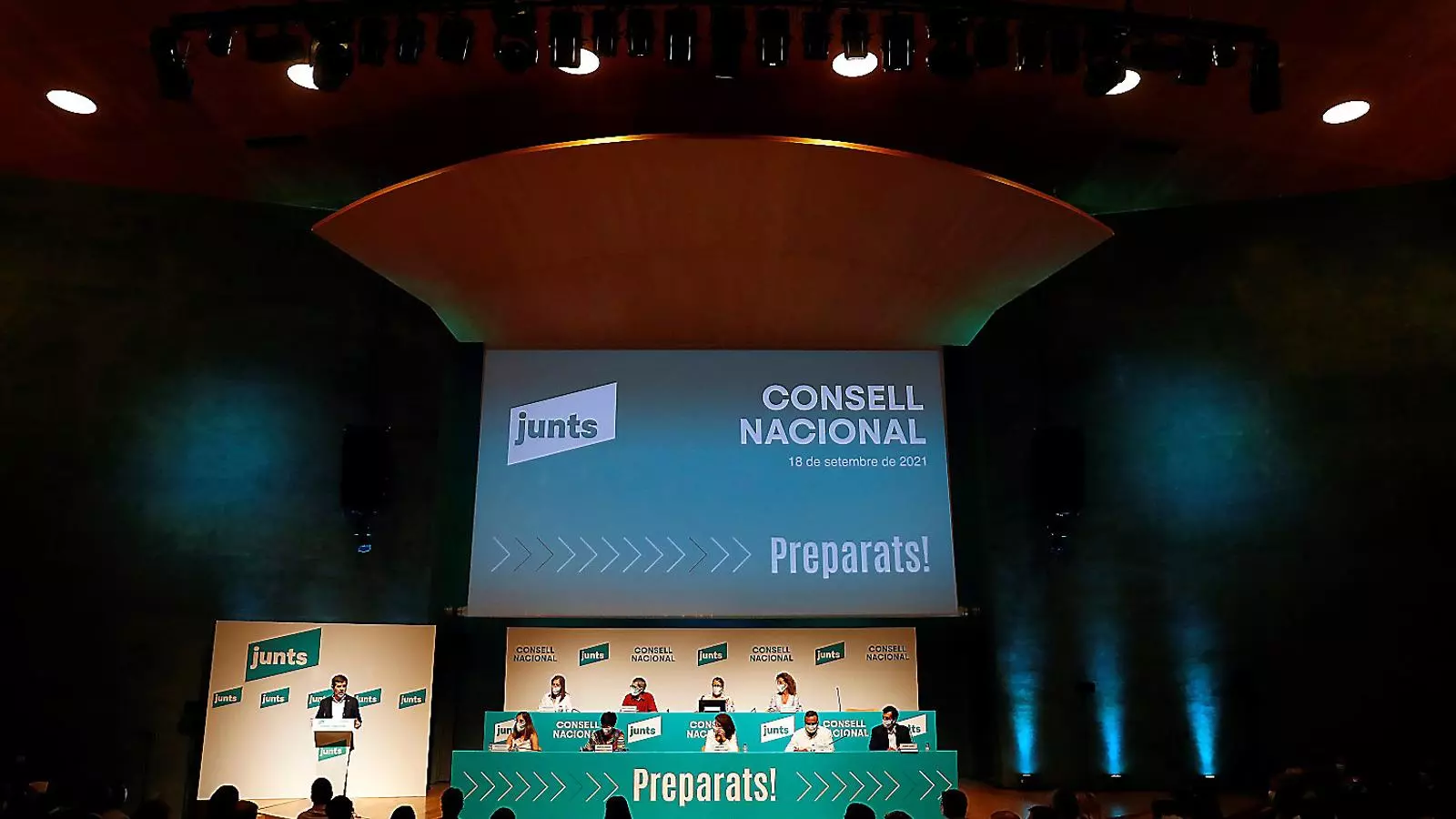 Jordi Sànchez durant una intervenció al consell nacional del partit el setembre passat.
