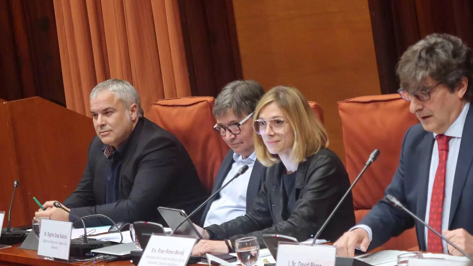 Rosa Romà a la compareixença a la comissió de control