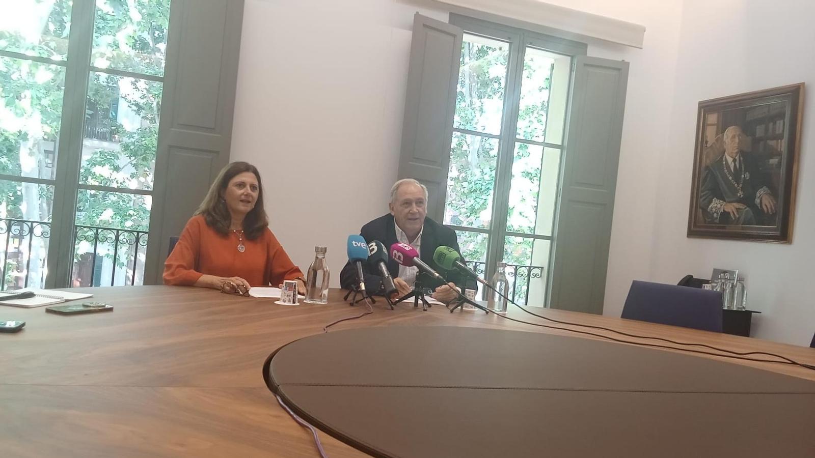 El degà de l'ICAIB, Martín Aleñar i la degana Carmen López
