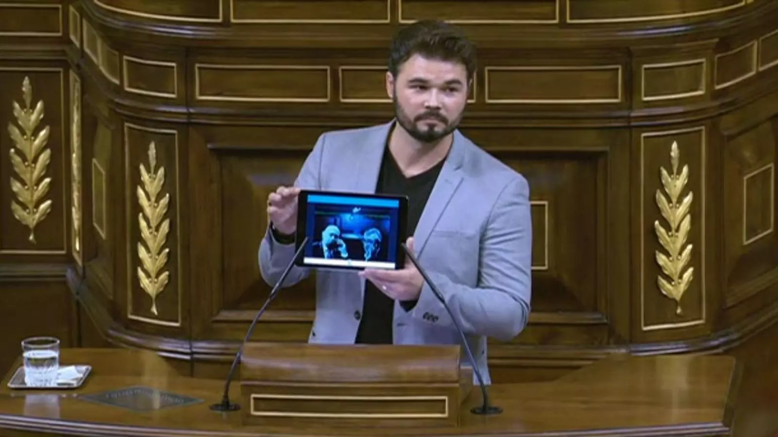 Gabriel Rufián reprodueix les gravacions de Fernández Díaz al Congrés