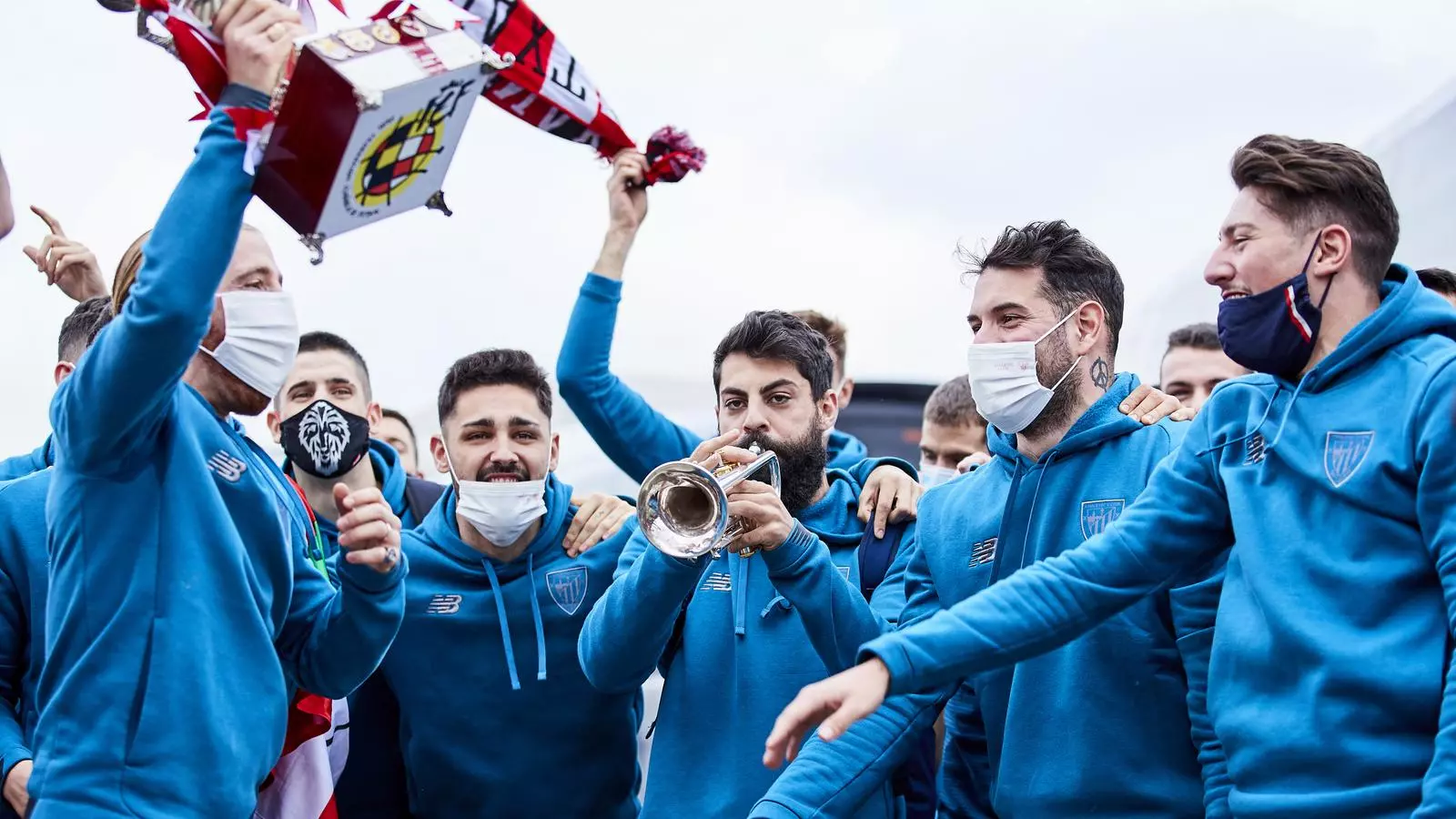 Asier Villalibre tocant la trompeta