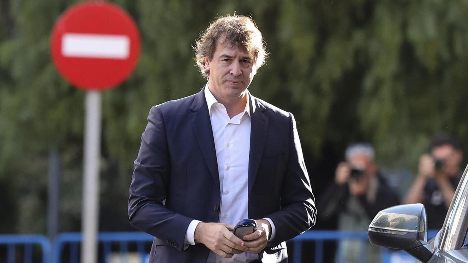 David Sánchez llegando a la Audiencia de Badajoz para la última sesión del juicio