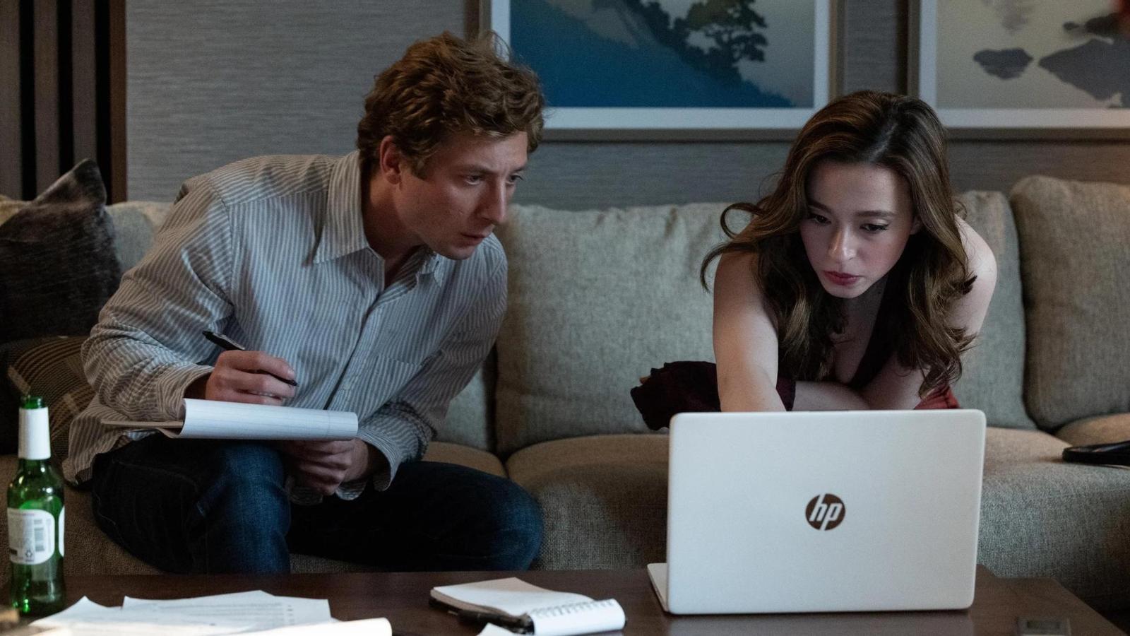 Jeremy Allen White and Mickey Madison in 'The Iron Claw'.