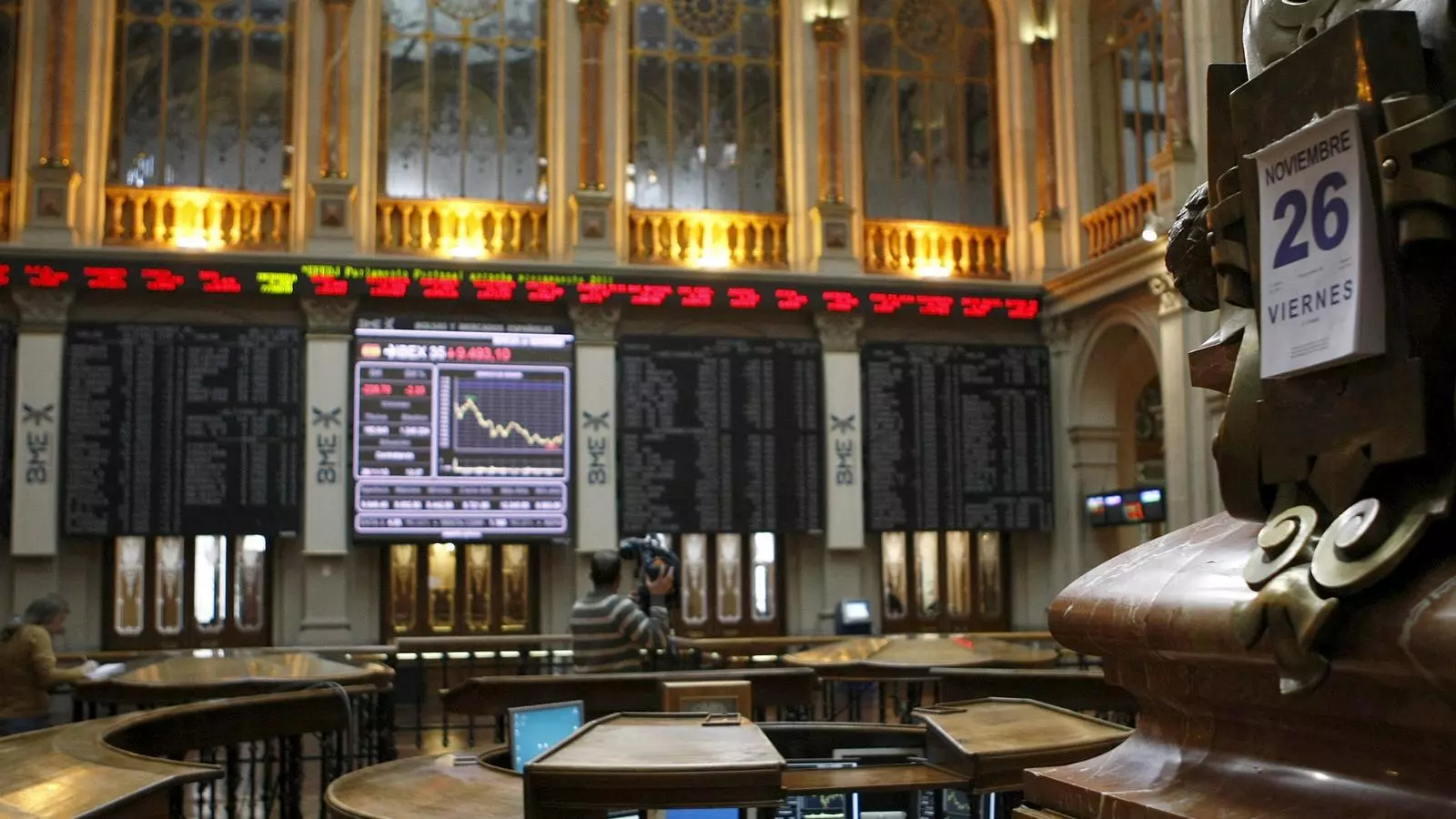 Sessió a la Borsa de Madrid.
