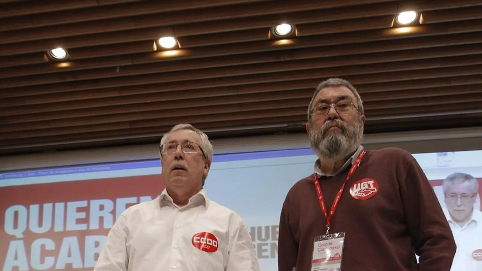 Fernández Toxo i Cándido Méndez, en anunciar la vaga general / EFE
