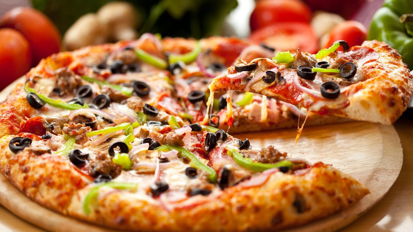 Una pizza en una imagen de archivo