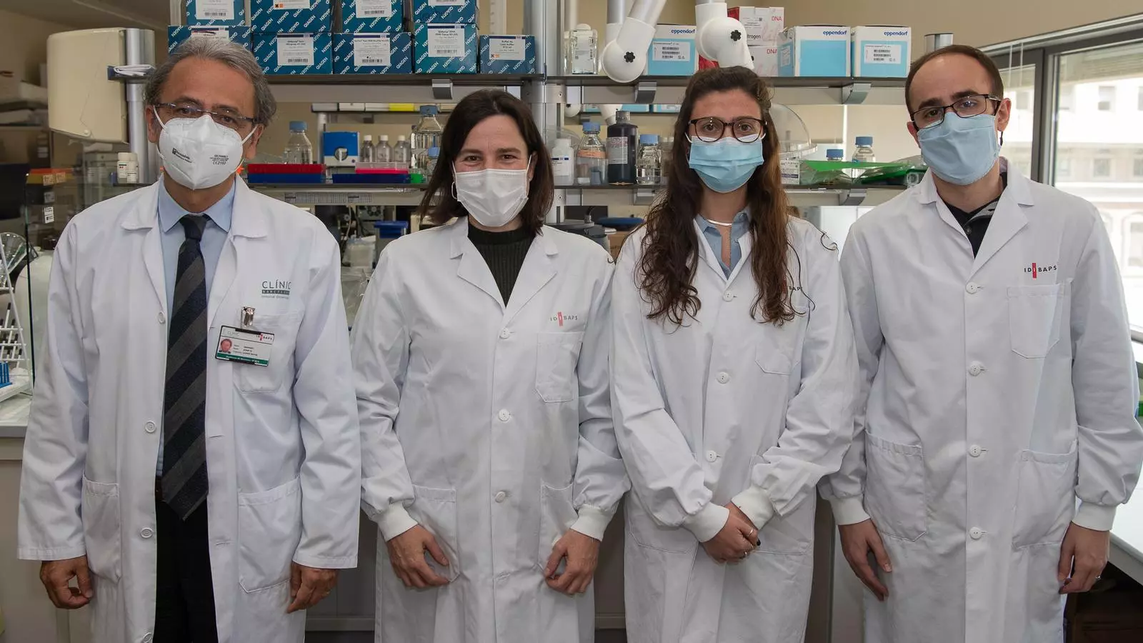 Josep Maria Llovet, Roser Pinyol, Carla Montironi i Florian Castet, autors principals de l'estudi publicat a Nature