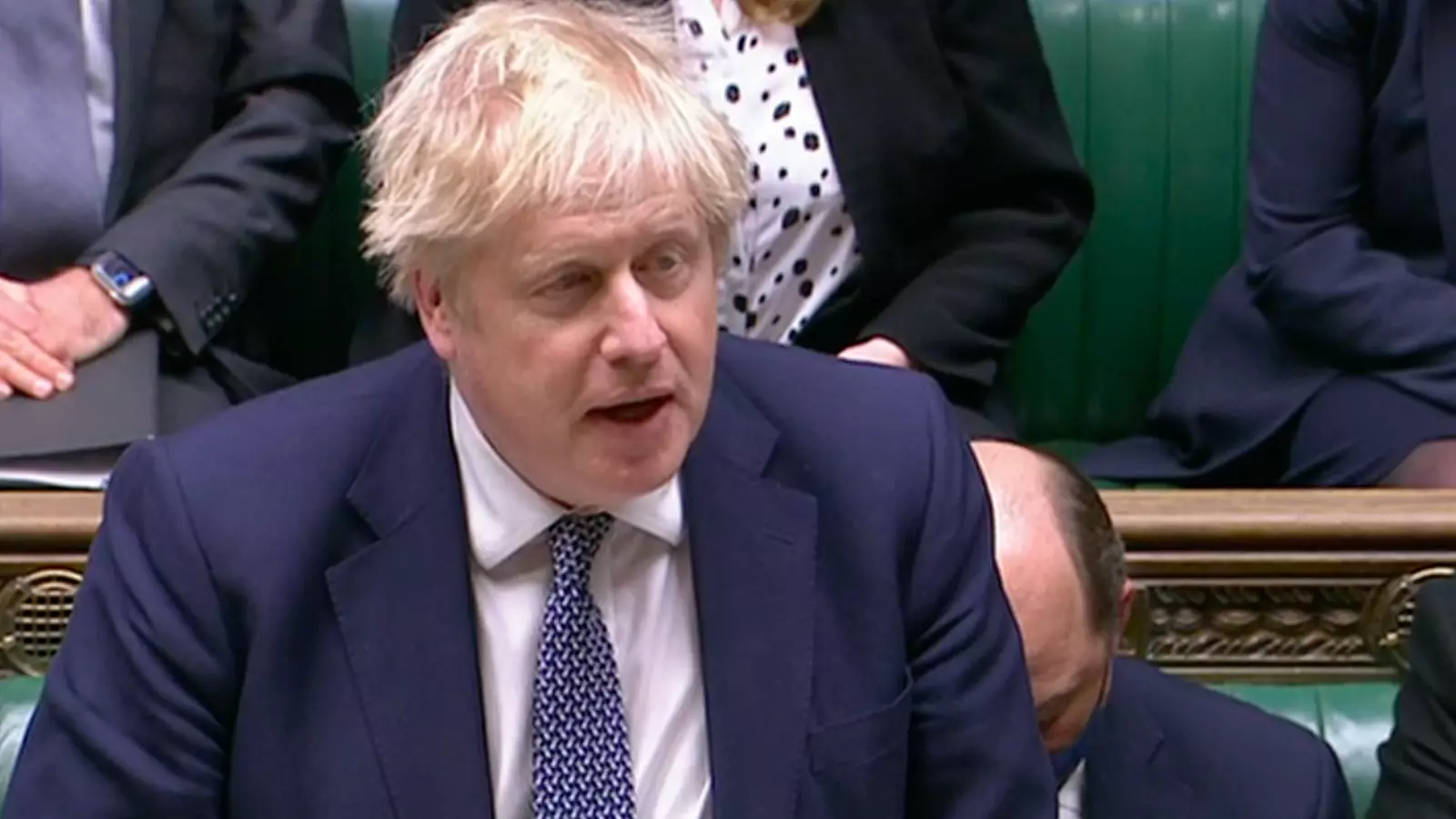 Boris Johnson, aquest migdia, durant una compareixença al Parlament per parlar sobre la crisi a Ucraïna