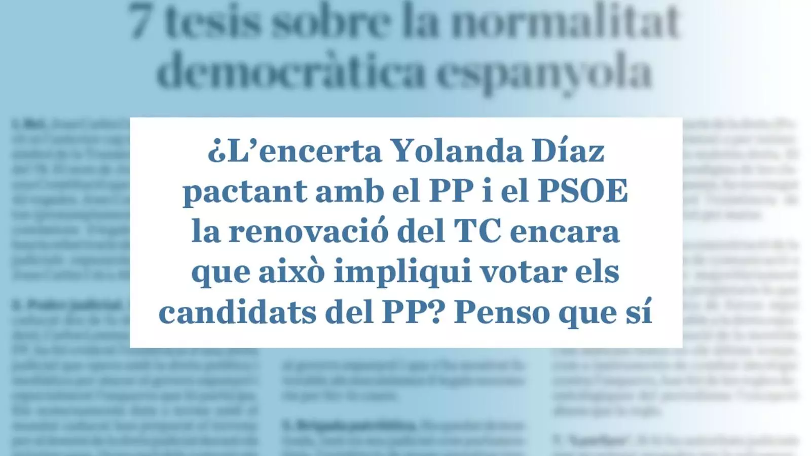 L'anàlisi d'Antoni Bassas: 'Doncs jo penso que és una vergonya, senyor Iglesias'