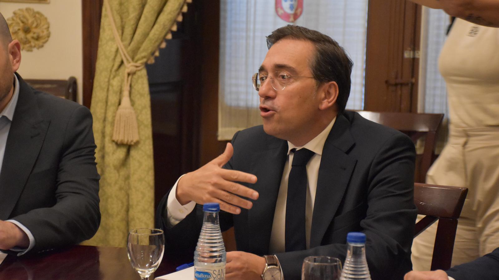 The Minister of Foreign Affairs, José Manuel Albares, this Tuesday in Ceuta.