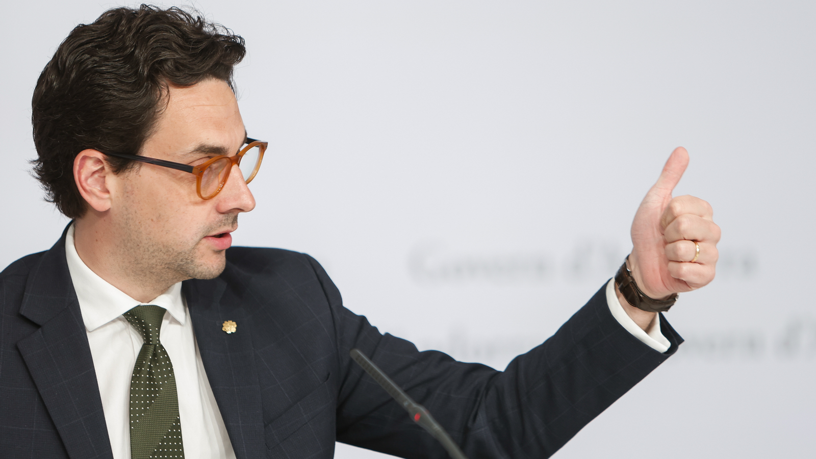 El ministre portaveu, Guillem Casal, durant la roda de premsa posterior al consell de ministres d'aquest dimecres.