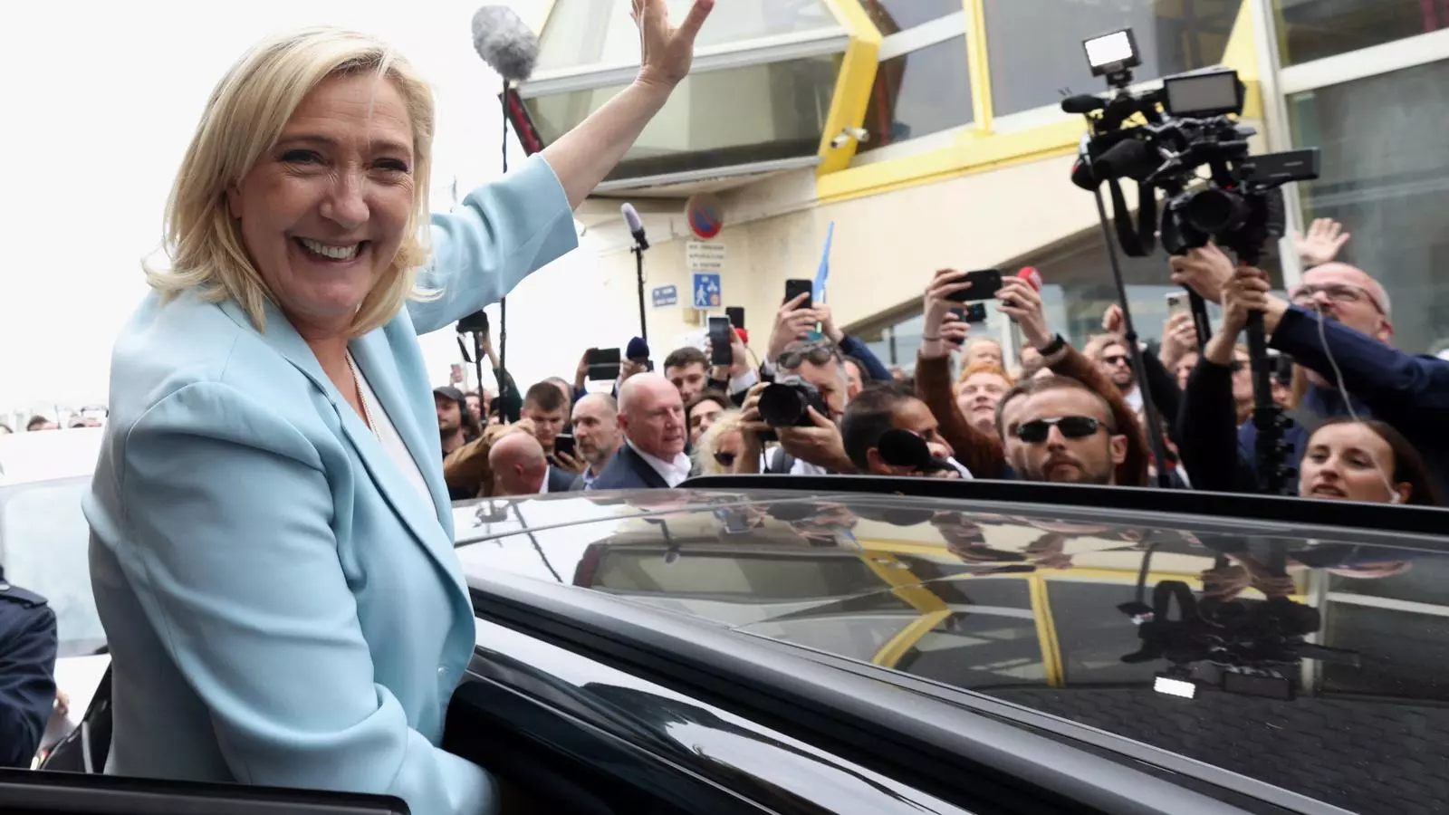 Marine Le Pen, en un acto este viernes.
