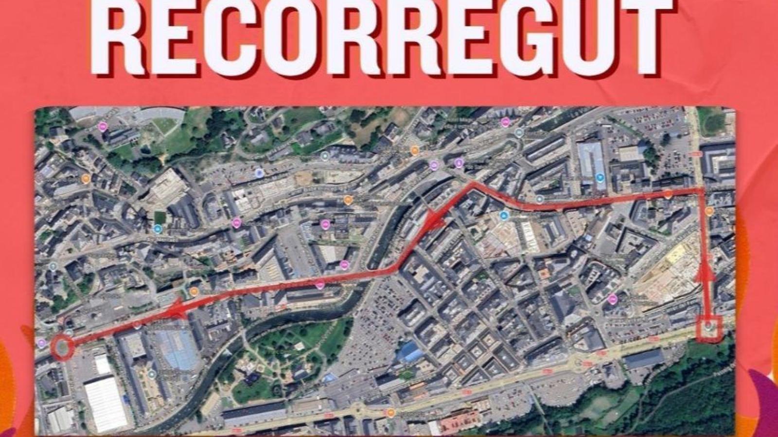 El recorregut que faran els manifestants.
