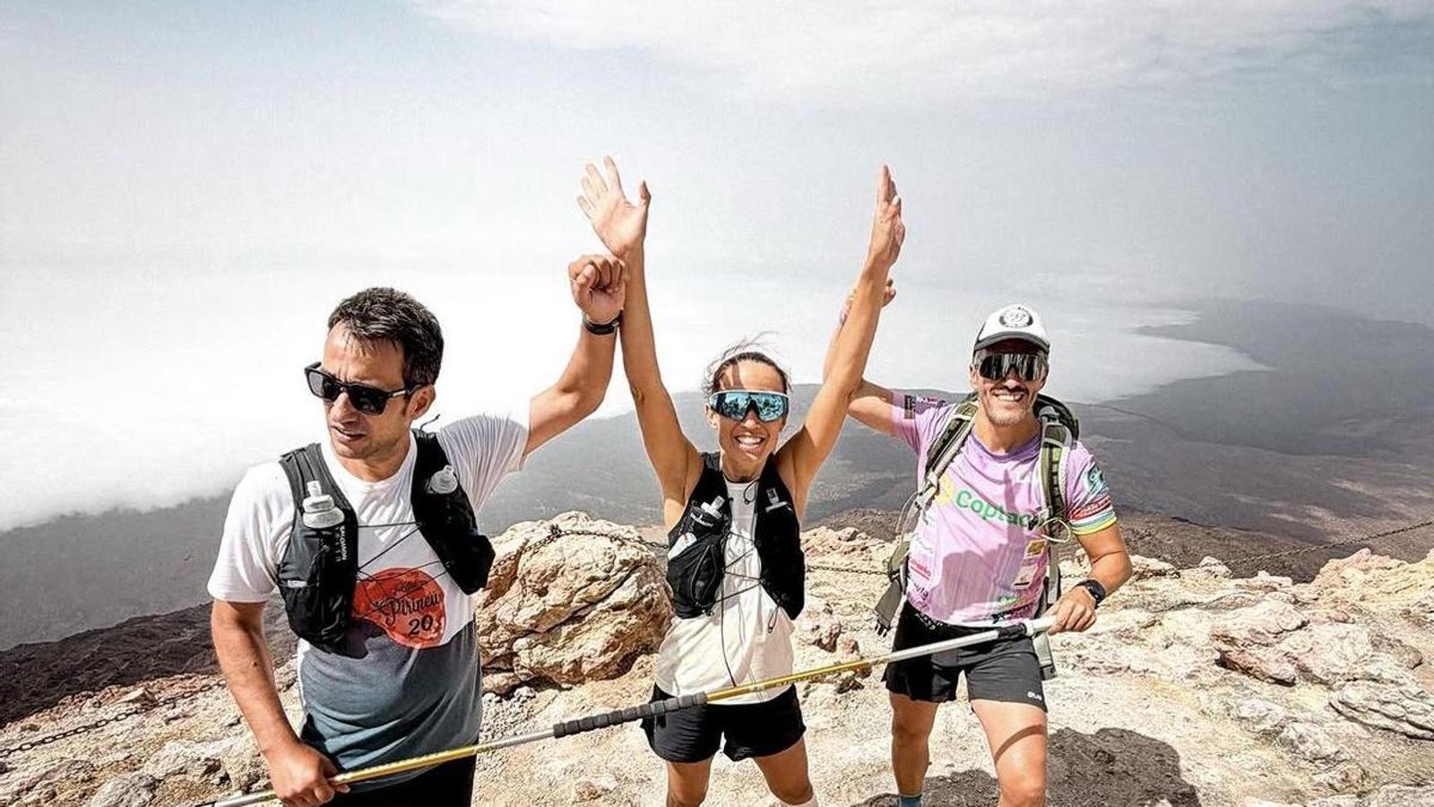 Maria Petit, at the summit of Teide