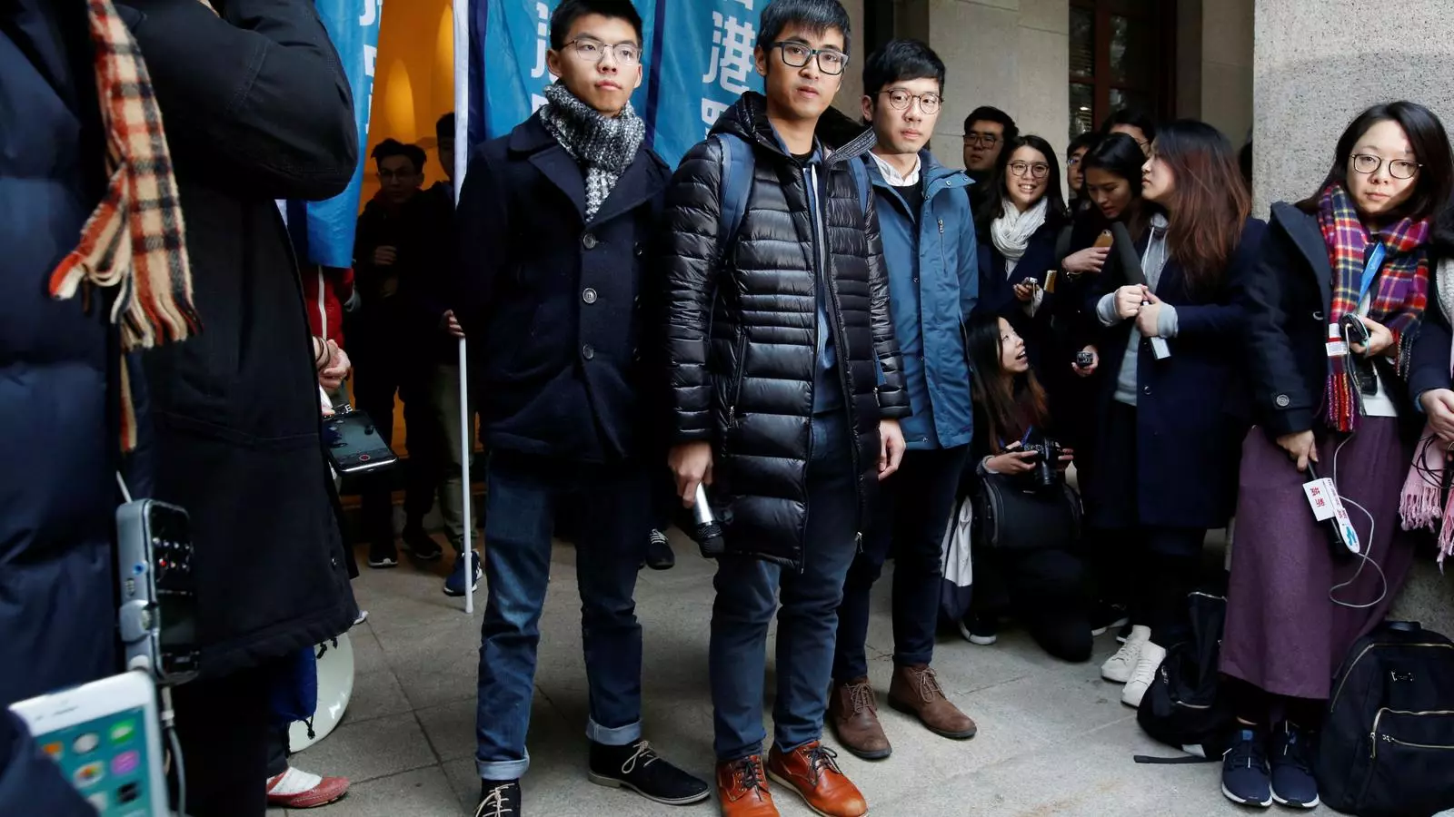 Joshua Wong, Nathan Law i Alex Chow s'han convertit en el rostre visible del moviment.