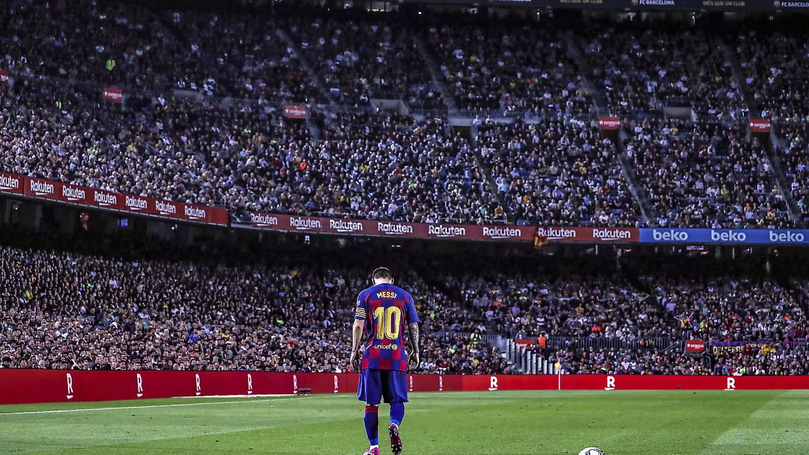 Messi l’octubre del 2019 en un partit al Camp Nou contra el Sevilla.