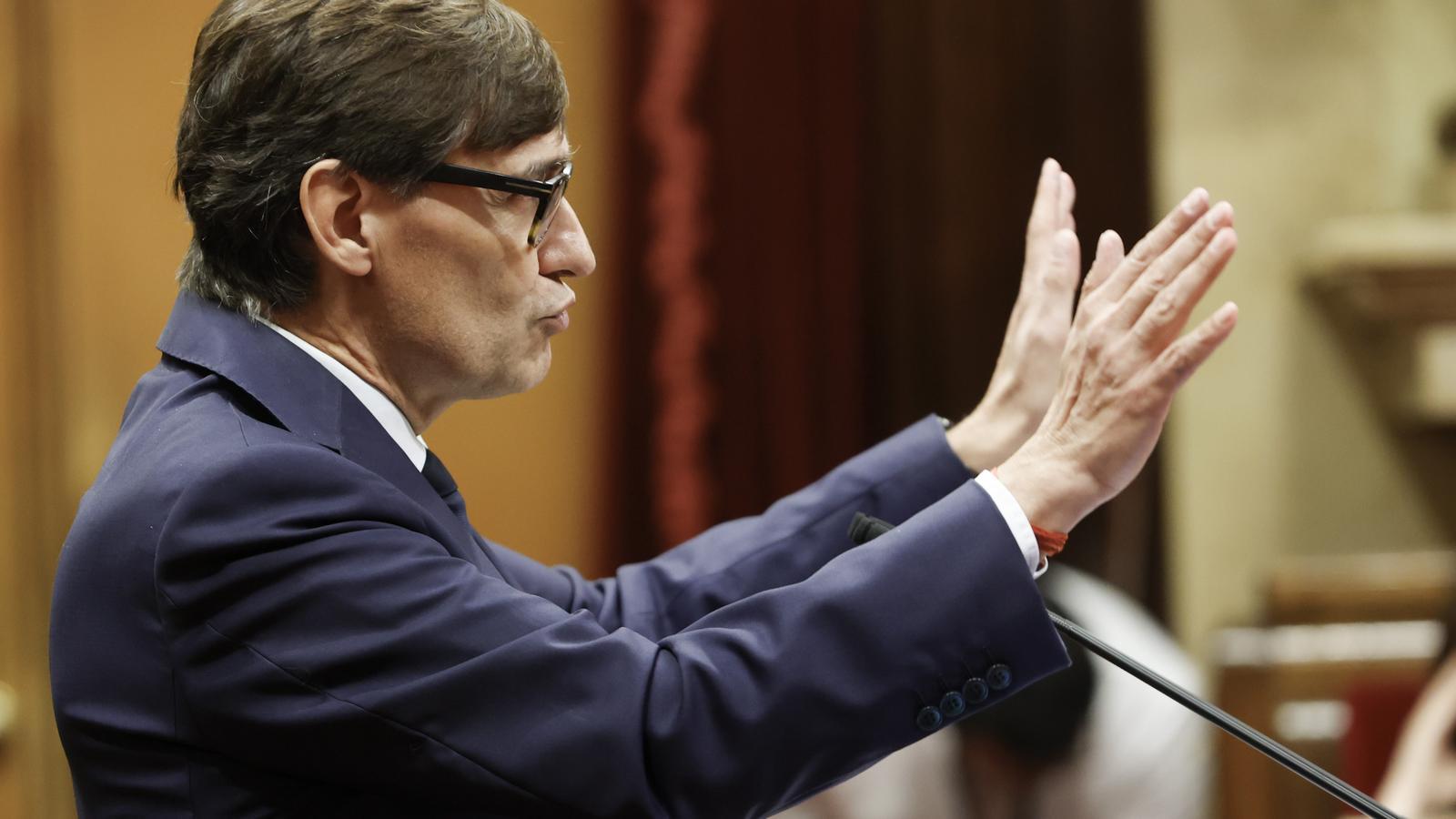The president of the Generalitat, Salvador Illa, in the speech of the General Policy Debate at the Parliament.