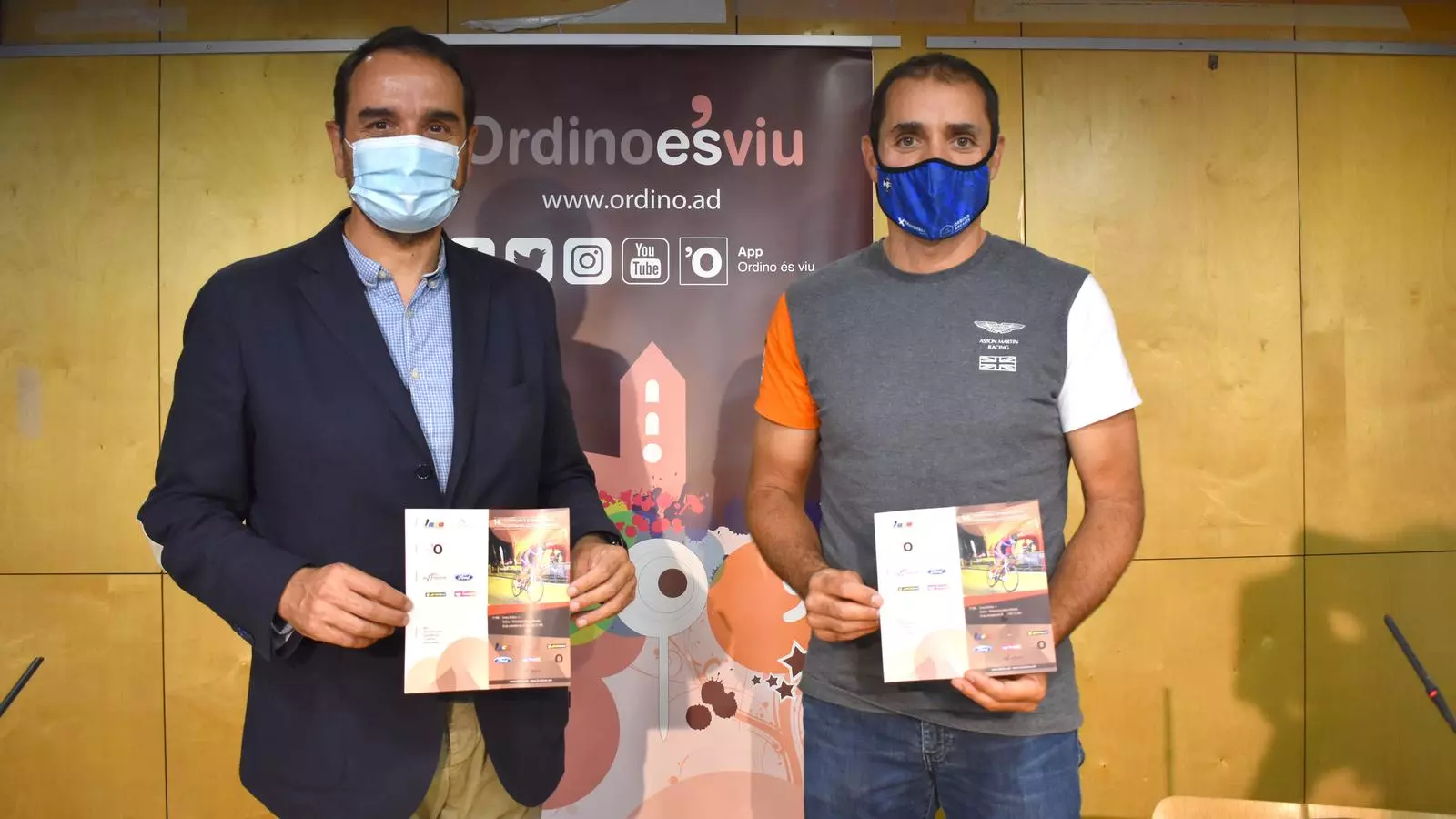 Serracanta i Iglesias, aquest dimarts durant la presentació de la prova ciclista ordinenca