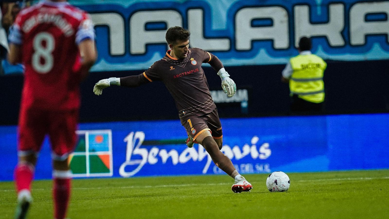 Àngel Fortuño fue titular en La Rosaleda.
